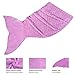 Softan Mermaid Tail Blanket for Adult, Girls Ladies Mermaid Tail Blanket, Flannel Fleece Adult Mermaid Blanket with Plain Fish Scale Design, Purple Mermaid Gifts for Women - 25