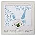 Clover & Sage Organic Muslin Baby Toddler Blanket - 100% Hypoallergenic Cotton Bed Blankets - Blue Forest
