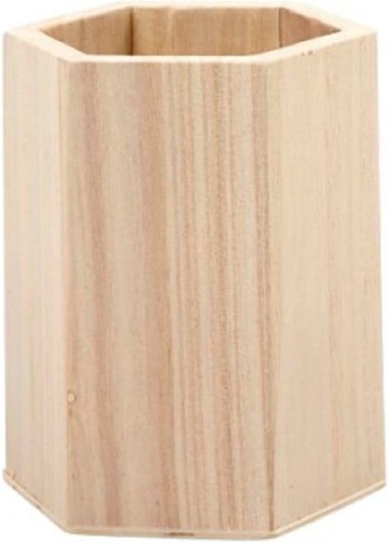 10.5cm Hexagon Softwood Pencil Pot to Decorate for Crafts Amazon.co.uk