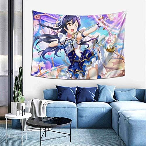 ラブライブ スクスタ 園田海未 1 定番キャンバス タペストリー 個性ギフト インテリア 壁飾り 部屋 新居祝い アニメ リビングルーム 102cm ウォールアート ベッドルーム 150