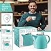 Tealyra - Drago Ceramic Teapot Turquoise - 37oz (4-6 cups) - Large Stylish Teapot with Stainless Steel Lid Extra-Fine Infuser To Brew Loose Leaf Tea - Leed-Free - 1100ml