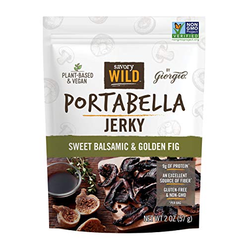 Savory Wild Vegan Portabella Mushroom Jerky Gluten Free & Non