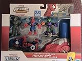 Marvel Playskool Super Hero Adventures Villain Showdown Exclusive Launcher Showdown 3-Pack Spider-Man, Green Goblin & Rhino [with Cycle & Launcher]