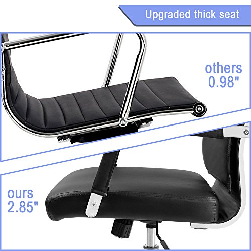 image for Homall Office Chair Mid-Back Computer Chair Modern Desk Chair PU Leath