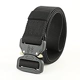 Hunter Men's Tactical Belt, Military Style Webbing Riggers Web Belt with Heavy-Duty Quick-Release Metal Buckle