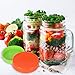 Mason Jar Plastic Lids for Regular Mouth and Wide Mouth for Storage Colored 20 Pack