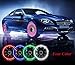 Car Tire Wheel Lights，4pcs Solar Car Wheel Tire Air Valve Cap Light with Motion Sensors Colorful LED Tire Light Gas Nozzle Cap Motion Sensors for Car Motorcycles Bicyclesthumb 3
