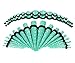BodyJ4You 36PC Gauges Kit Ear Stretching 14G-00G Turquoise Polka Dot Splatter Acrylic Taper Plug Piercing