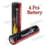 TrustFire 4Pcs Protected 14500 3.7V 900mAh Rechargeable Lithium Batteries