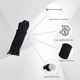 Fantasyon 4mm Black Elastic Cord 10m Bungee Rope for DIY Tent Pole view 2