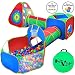 5pc Kids Ball Pit Tents and Tunnels, Toddler Jungle Gym Play Tent with Play Crawl Tunnel Toy, for Boys babies infants Children, Pit Balls NOT Included, Indoor Outdoor Gift, Target Game w/ 4 Dart Balls