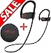 XELA [ Sale ] - iPhone/Android - Bluetooth Headphones (Best Sport Wireless Stereo Headset with Microphone, Travel Case, Noise Reduction, True Beats, Neckband Style) (Black Wire)