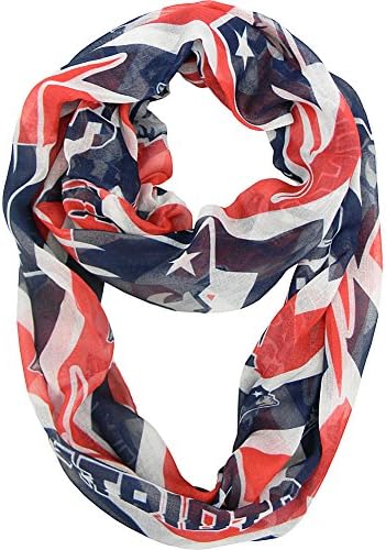 Littlearth New England Patriots Sheer Infinity Scarf, Plaid