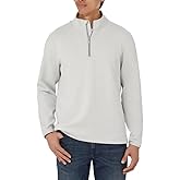 KIRKLAND Signature Men's UPF 50+ Stretch 1/2 Zip Pullover (US, Alpha, Medium, Regular, Regular, Gray)