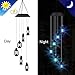 LUCKYDIY Wind Chime LED Solar, Changing Color Waterproof Six Lantern Lamp Wind Chimes for Home Party Night Garden Christmas Decoration