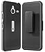 640 XL Case, Lumia 640 XL Holster case, SGM (TM) Hybrid Shell Holster Combo Protective Case with Belt Clip Holster For Microsoft Lumia 640 XL + SGM (TM) Microfiber Cleaning Cloth