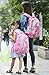 Tinksky Flowers Pattern Backpacks for Girls Elementary School Students Book Bag Pink