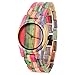 FunkyTop Women's Wooden Watch Bamboo Analog Quartz Lightweight Handmade Wrist Watch (Multi-Color 1)