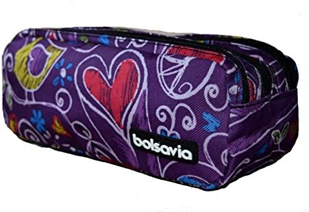 Triple Pencil Case Boys Girls School Cosmetic Make-Up Bag (219911 Bombay)