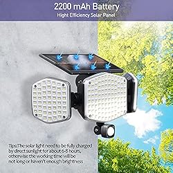 Solar Lights Outdoor, HAARAY 208 LEDs Solar Flood