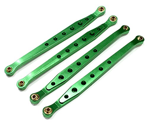 Integy Hobby RC Model C23789GREEN Billet Machined Alloy Chassis Linkage (4) for Axial Wraith