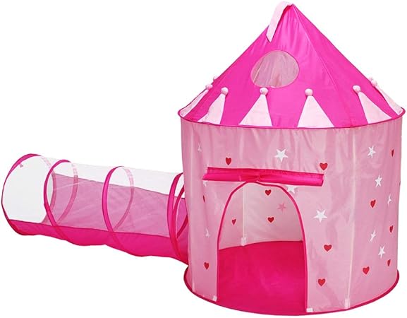 Amazon Yihiro 子供用テント セットトンネル 光るお城テント 折り畳み式 キッズテント お誕生日 出産祝いのプレゼント キッズ プレイハウス キッズテント おもちゃ