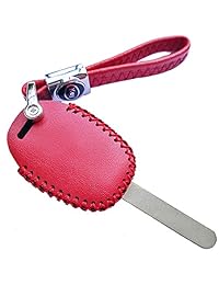 Alegender - Funda protectora de piel para mando a distancia de entrada sin llave para Honda 3+1 botones CRV Accord Civic Polit