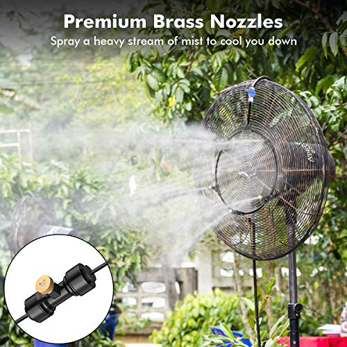 Dr. Prepare Outdoor Misting Fan Kit for Patio backyard, 16.4ft Mist