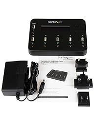 StarTech. com Duplicador y borrador 1: 2 Standalone USB 2.0 Flash Drive   Unidad flash USB Stick   Duplicador Copiadora   USB Flash Drive Eraser, Negro