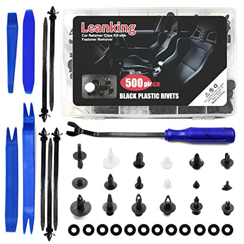 Leanking Car Retainer Clips Plastic Fasteners Kit Auto Push Pin Rivets Set -Door Trim Panel Clips for BMW,Toyota, Honda, Benz, Nissan, Subaru, Mazda Etc 512PCS (520 pcs) - Thumbnail 7