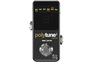 TC Electronic POLYTUNE 3 NOIR Tiny Polyphonic Tuner with Multiple Tuning Modes and Built-In BONAFIDE BUFFER
