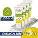 Natural Facial and Body Sunscreen SPF 30 with Zinc Oxide & Titanium Dioxide - Mineral Based Sunblock- Best Natural Lotion With SPF For Body and Face- Chemical-Free (1 Oz - 4 Pack)