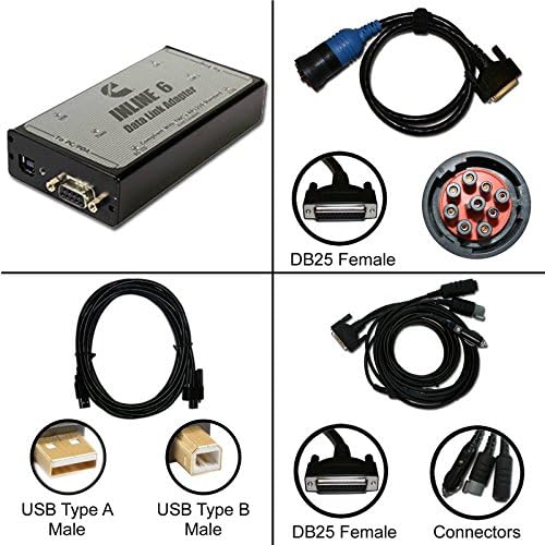 Cummins INLINE 6 Data Link Adapter with Cables ( J1939 500k truck