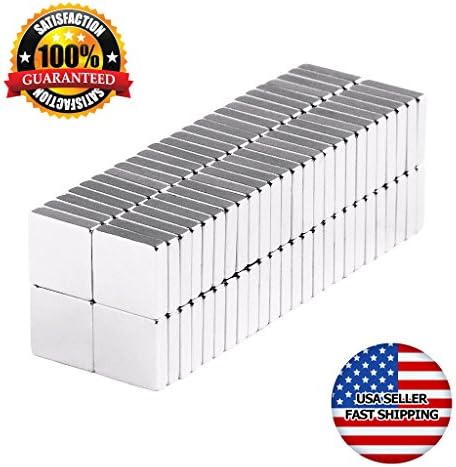 Universal Magnetic Holder Sticker Fastener Square Block Magnets (100 Pack)