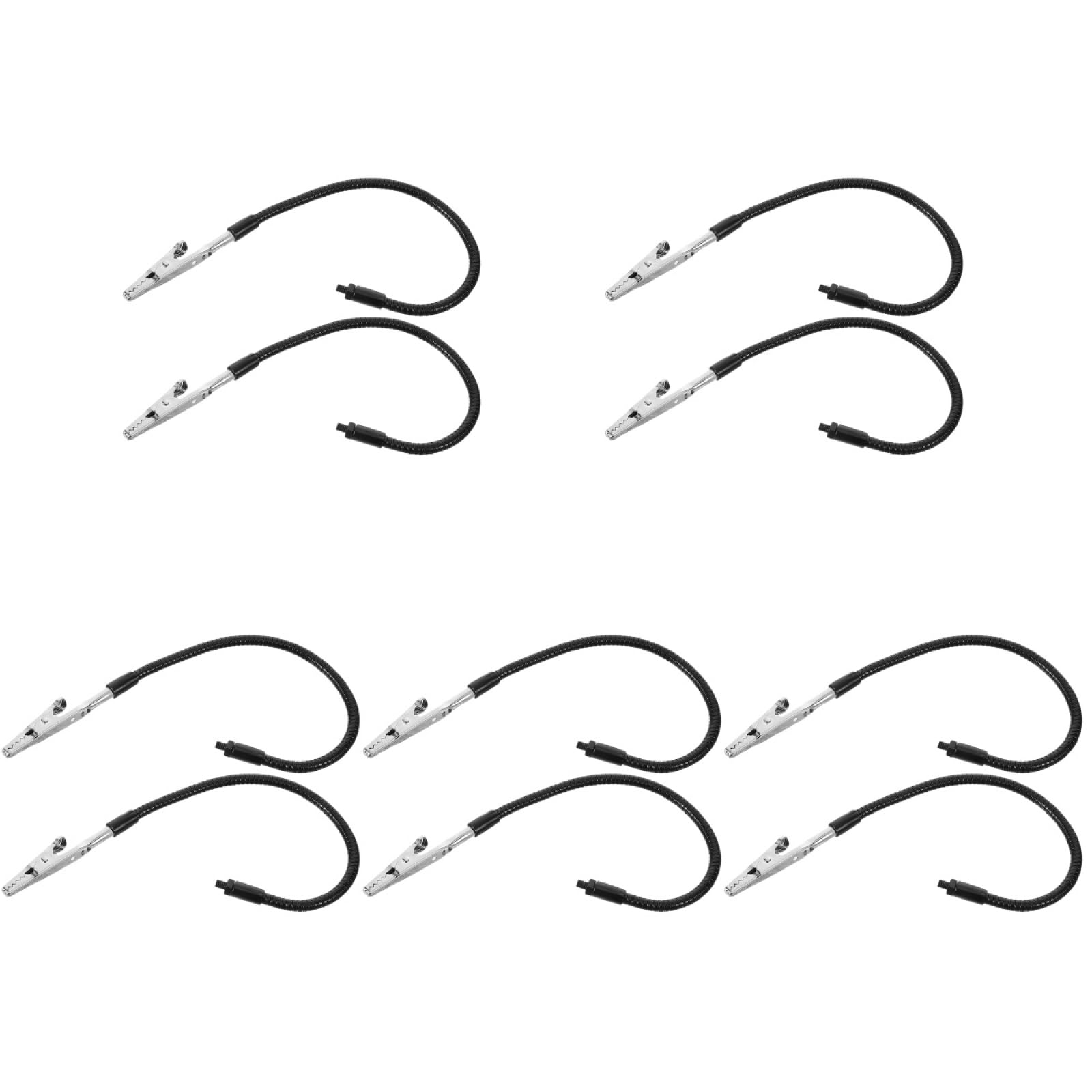 Mikikit Flexible Clips for Soldering, Workshop Workbench Fixing Clamps, Black, Adjustable 360-Degree Rotation for Home Use