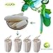 Sportout 100% Natural Organic Loofah Sponges, Large Exfoliating Shower Loofah Body Scrubbers, Buff Away Dead Skin for Smoother, Perfect for Bath Spa and Shower, Luxurious Packaging (4 Pack)