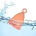 Peachlife Silicone Ring Menstrual Cup with Loop Pull Stem for Easy Removal - Reusable 12 Hour Tampon Alternative - Medium Size, Soft Peachcup