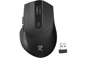 Redragon Wireless Mouse, 2.4GHz Ergonomic Optical Mouse with USB Receiver, 18 Months Battery Life, 5-Level 4000 DPI, 6 Button Computer Mouse for Laptop, Windows, Mac, PC, Chromebook - 1