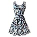 PanDaDa Women's Summer Sleeveless Sundress Beach Floral Tank Mini Dress