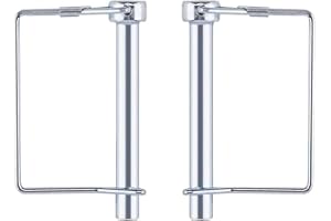 TRULEEGO 3/8" x 3-5/32" Trailer Hitch Pin 2 Pack, Heavy Duty Carbon Steel Hitch Locking Pins, Zinc Plated Rust-Resistant Coupler Pins for Utility Trailer, RV, Boat, Lawn Tractor, Farm Equipment