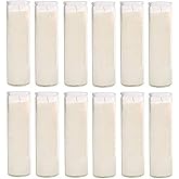 Glass Assorted Religious Candle, White, Case of 12 (1)