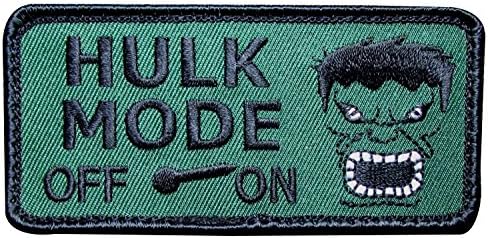 Yanan Shoulder Armbands Emblem Hulk Mode on Army Usa Military Morale Tactical Combat Badge Green Velcro Patch Armlet ,1 PCS