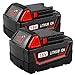 2Pack 6.0Ah 18V Replacemet Lithium ion Battery for Milwaukee M18 M18B Xc 48-11-1850 48-11-1815 48-11-1820 48-11-1852 48-11-1828 48-11-1822 48-11-1811 48-11-1840 Cordless Tool Batteries