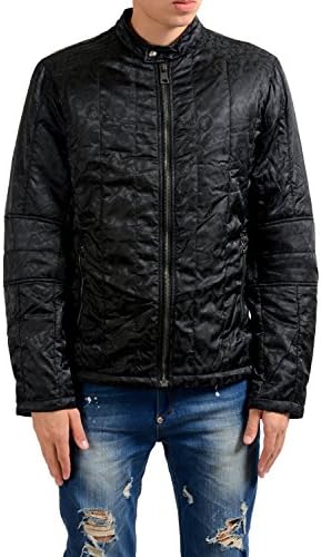 Versace Versus Men's Black Lightly Insulated Full Zip Jacket US M IT 50;