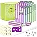 Mavogel , Pack of 24, 10 ml Glass Roller Bottles with Stainless Steel Roller Balls for Essential Oil-- Include 6 Extra Roller ball, 30 Peices Stickers, Essential Oils Opener, 3ml Dropper