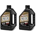 Maxima 34901B Syn Blend4 10W-40 Motorcycle Engine Oil - 1 Liter Bottle (Pack of 2)
