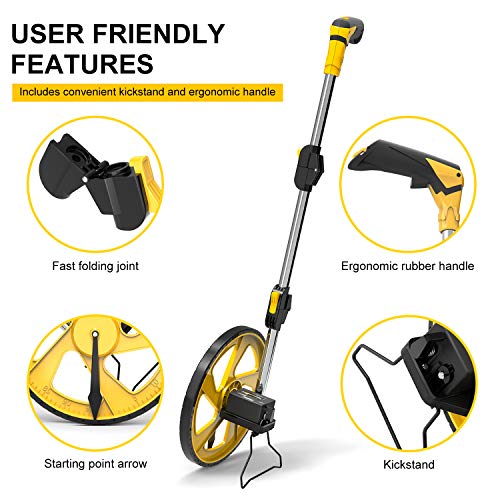 Zozen Metric Measuring Wheel In Meters, Foldable Meters Measure Wheel