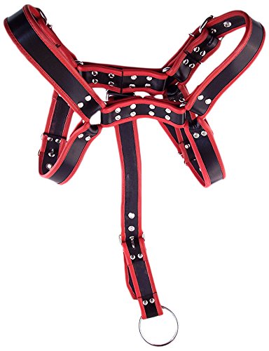 Rouge Garments Large Black/Red Body Harness