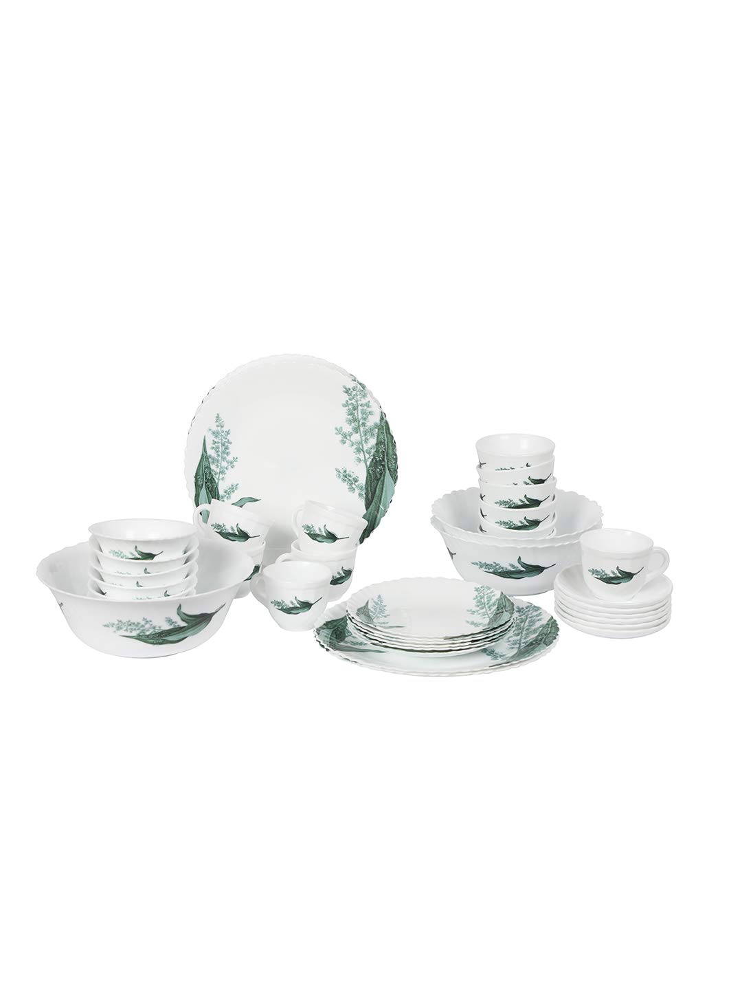 Luminarc Autumn Blissing Glass Dinnerware Set, 39 Piece, White Delsheaven