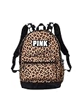 Victorias Secret Pink Campus Backpack Animal Print/Black/White Logo